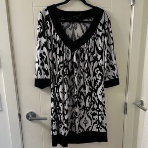 Tiana B. Monochrome Patterned Dress